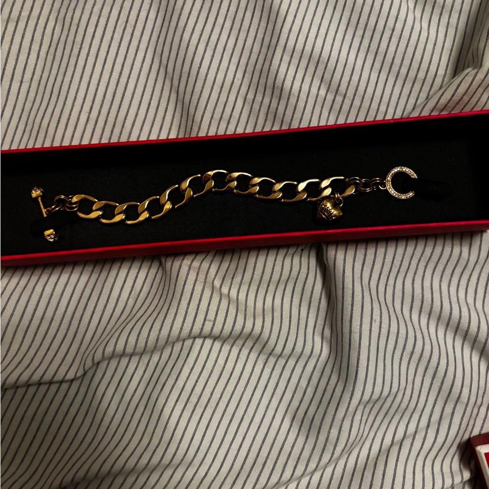 Rose gold juicy couture charm bracelet